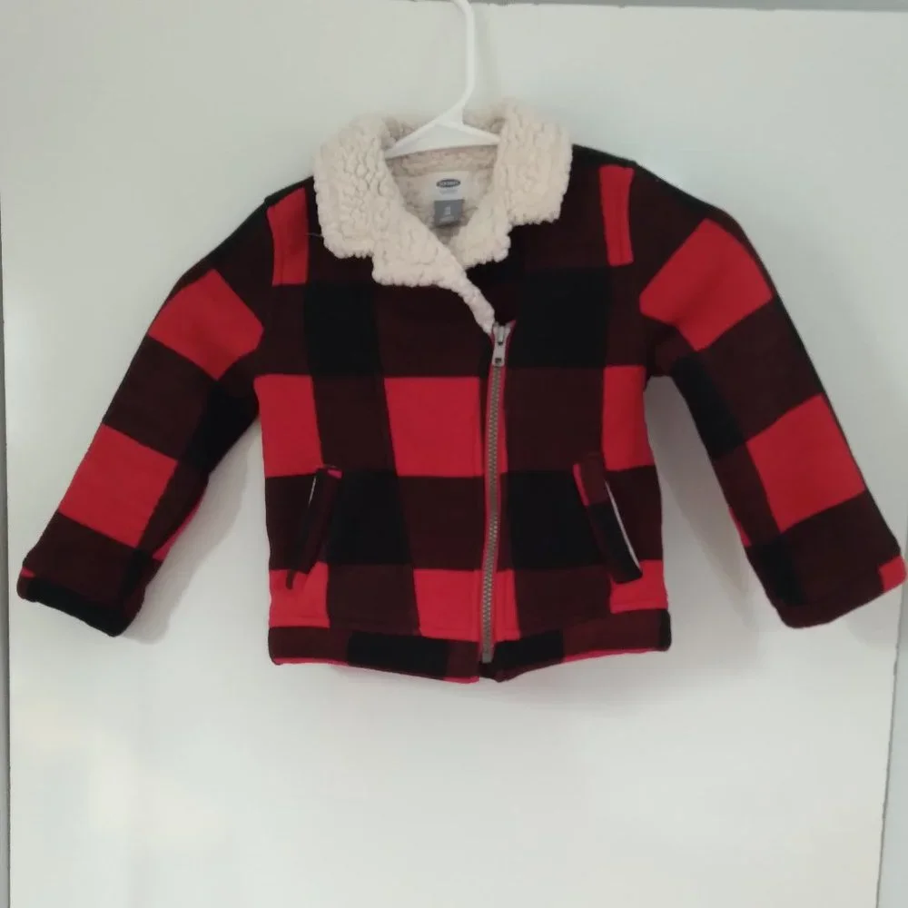 Old Navy Sherpa Lined Plaid Jacket